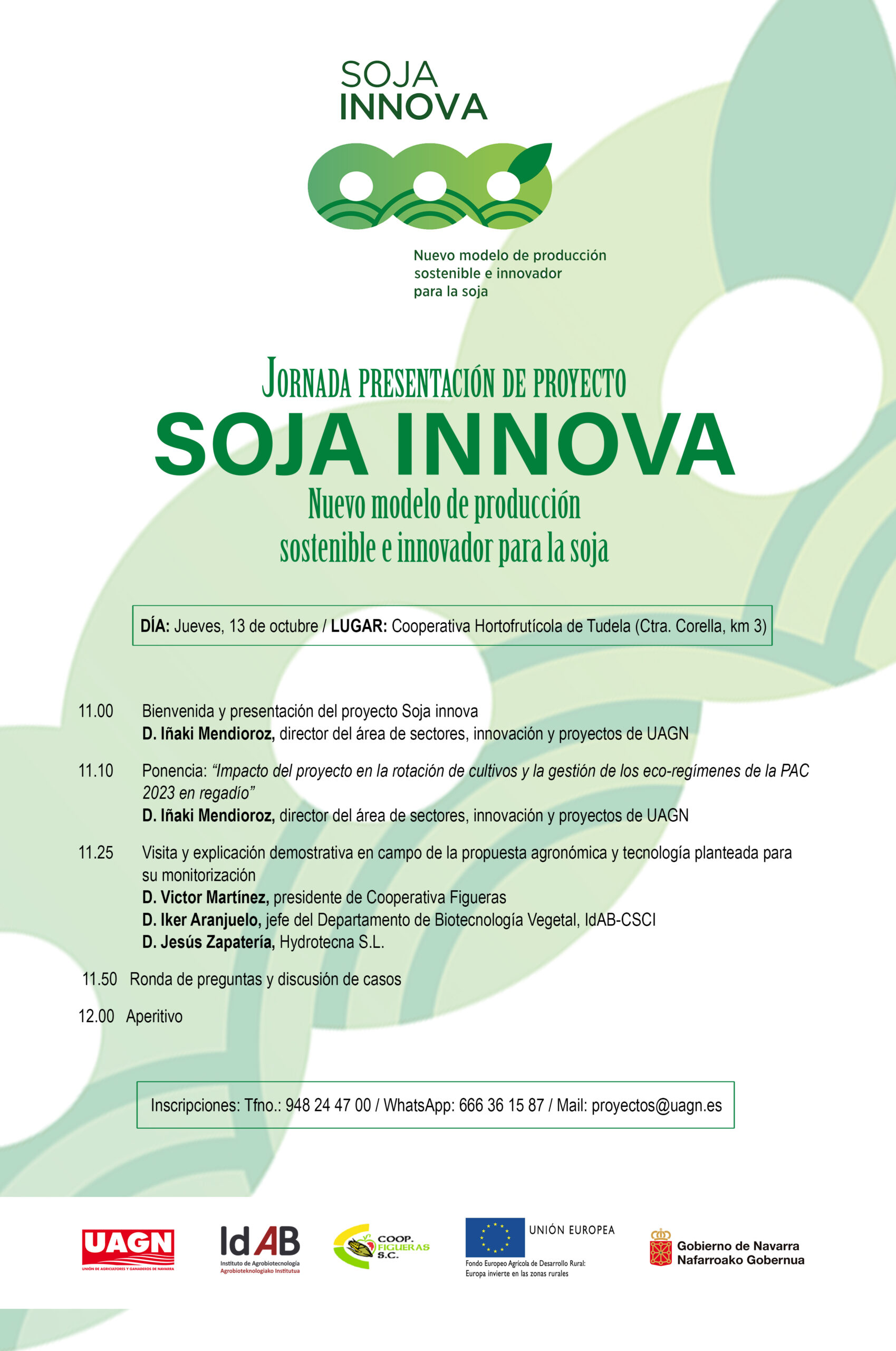 Jornada de presentación de Soja Innova, el próximo 13 de octubre