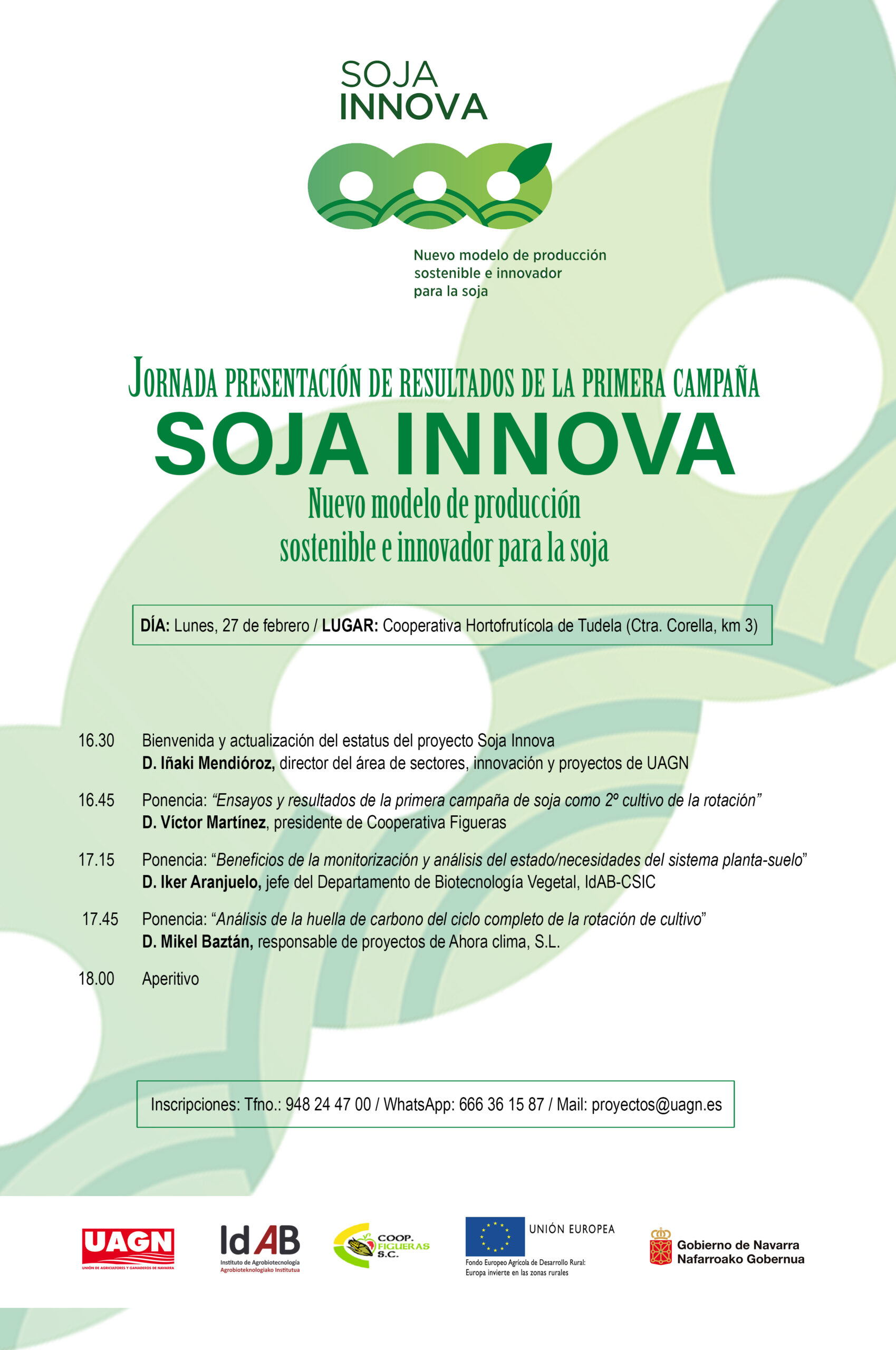 Los primeros resultados del proyecto Soja Innova, el próximo 27 de febrero